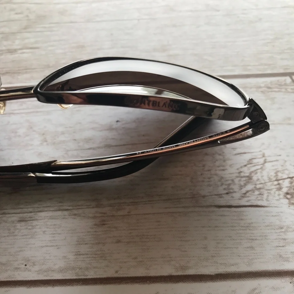 MONTBLANC Gunmetal Frame Mens Sunglasses with Case